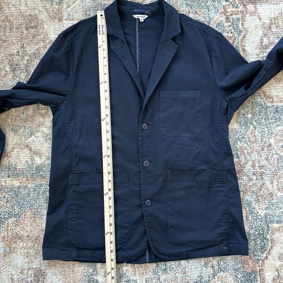 Bridge & Burn Monroe Jacket Blazer Mens XL Navy Blue Large Patch Pockets $158 - Picture 10 of 11